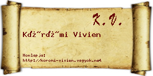 Körömi Vivien névjegykártya