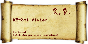 Körömi Vivien névjegykártya