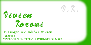 vivien koromi business card